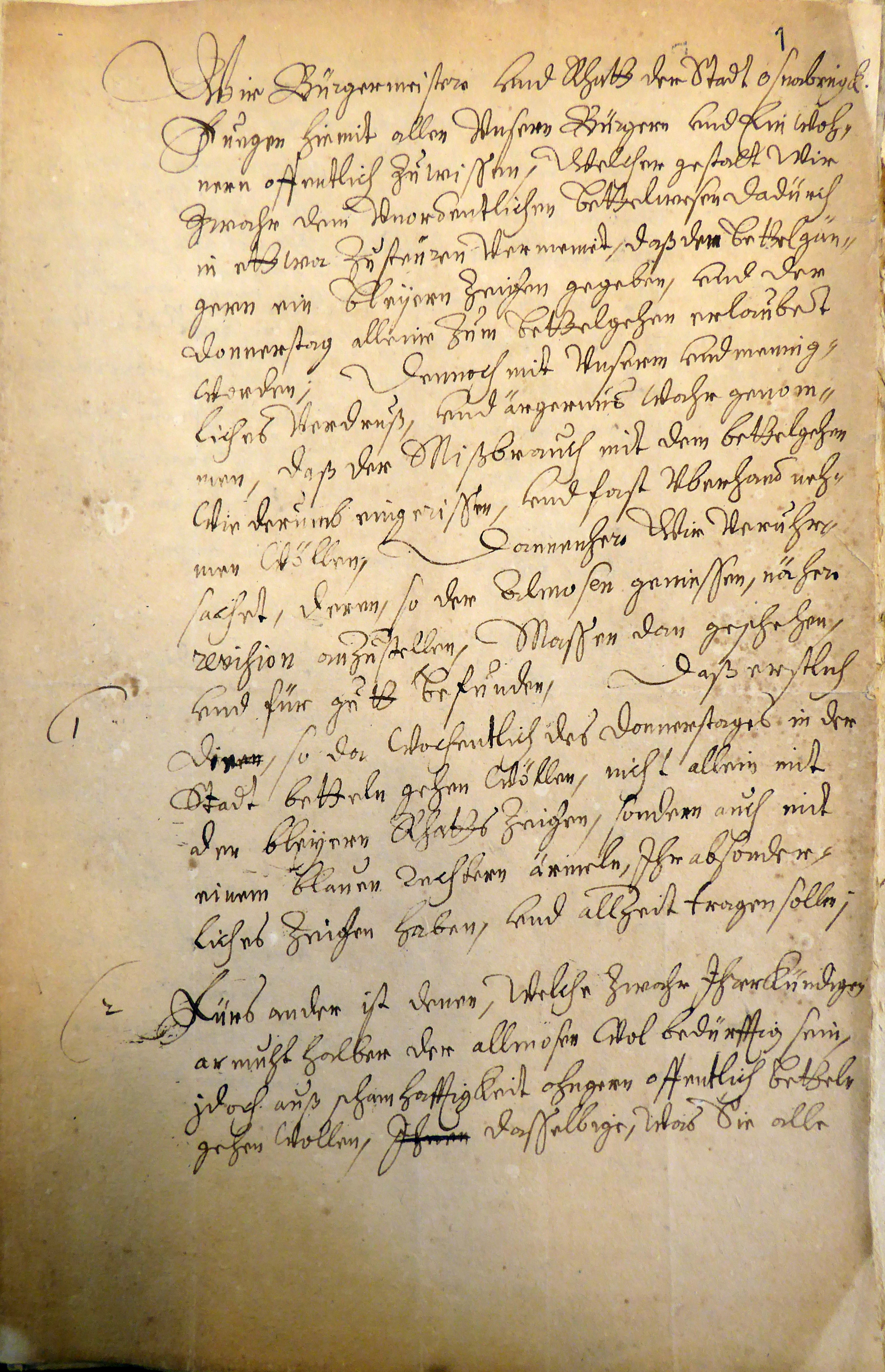 © NLA OS Dep 3b V Nr. 1420, 1v. 
